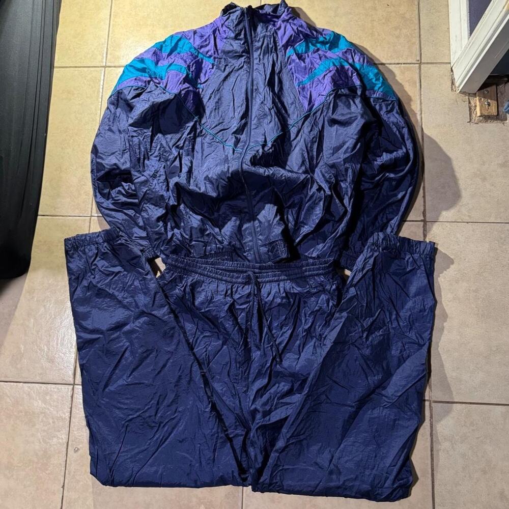 Vintage 90s wilson blue track suit set Size XL and L in mens